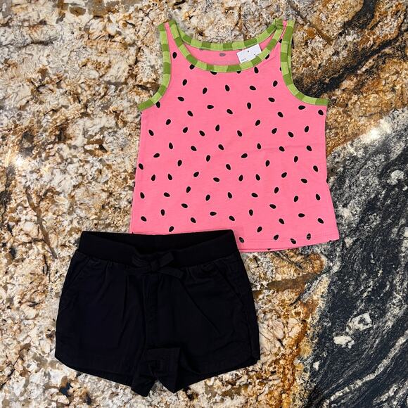 NWT Children's Place Pink Watermelon Tank & Black Short Outfit - Picture 12 of 16